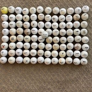 96 used golf balls
